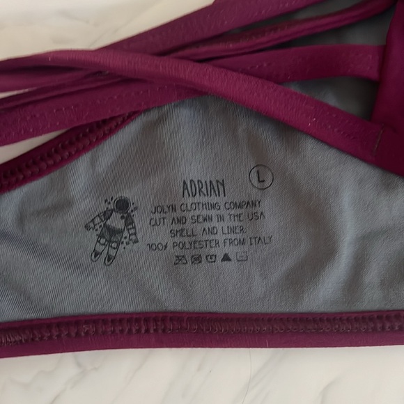 Women's Burgundy Swim Top - Picture 3 of 3